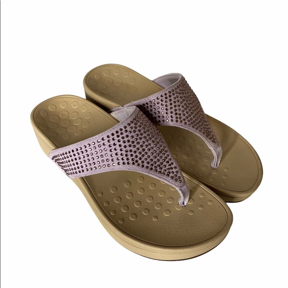 Vionic Naples Platform Champagne Gem Sandal - Picture 2 of 7